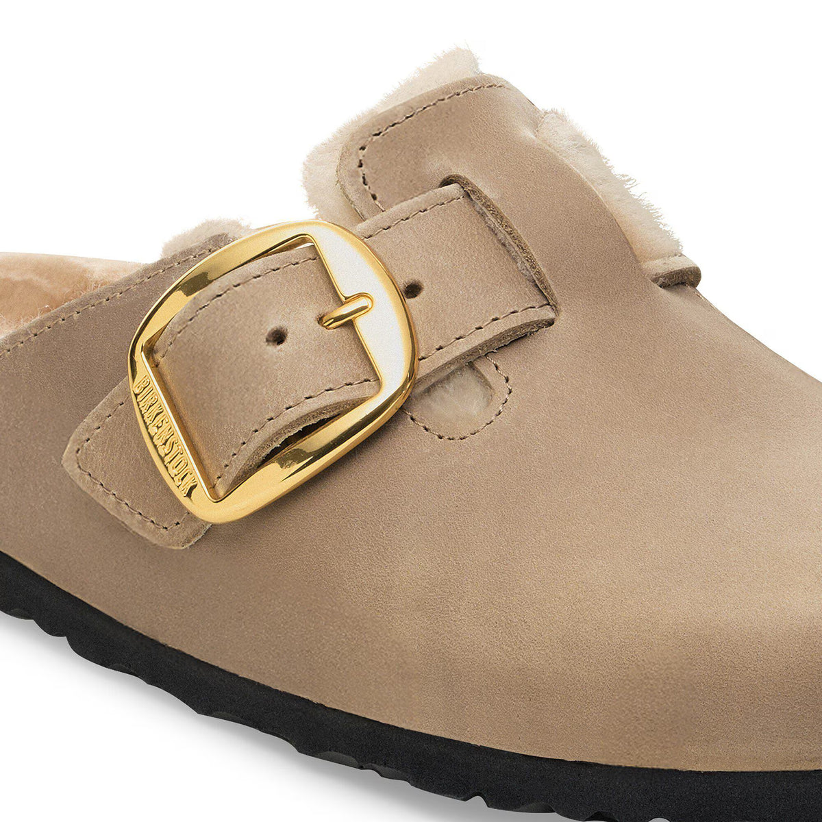 Boston Big Buckle Shearling Natural Leather Oiled