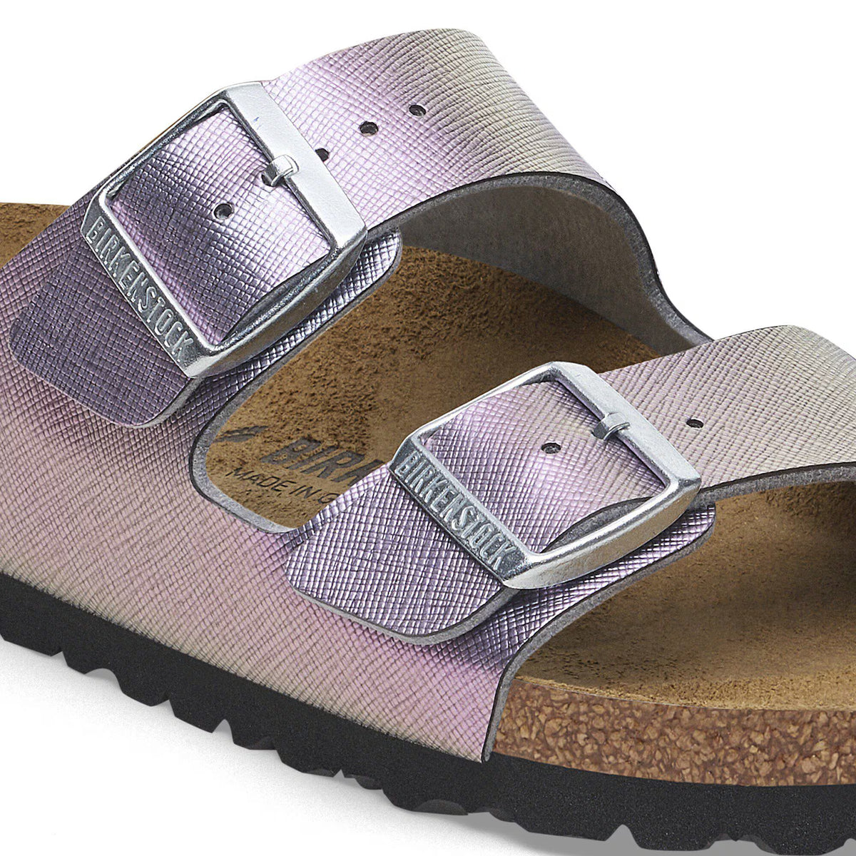 Arizona Birko-Flor Embossed Saffiano Iridescent Viola