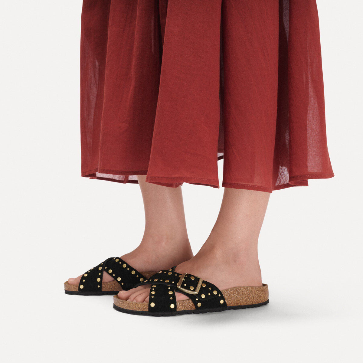 Siena Rivet Border Suede Leather