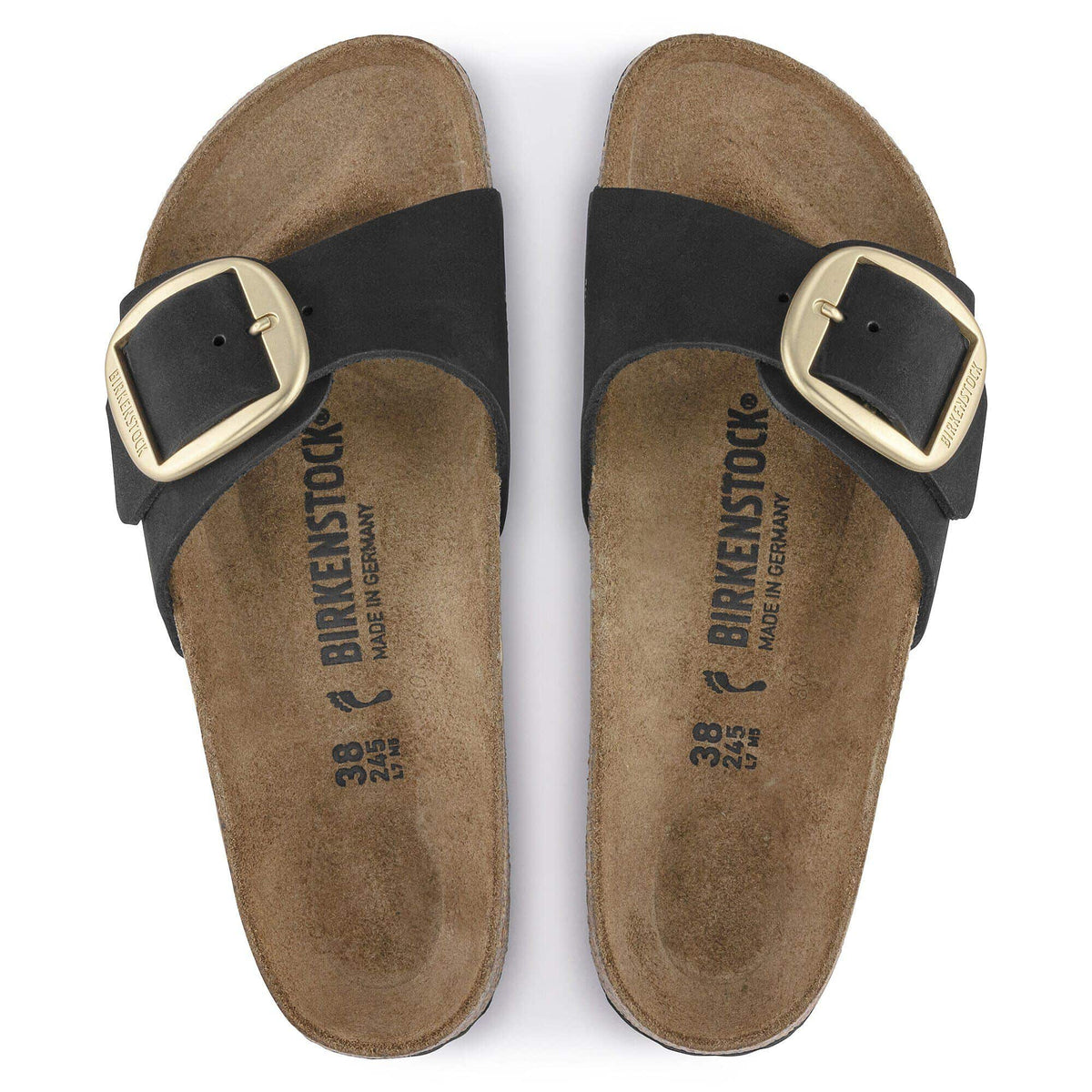 Madrid Big Buckle Nubuk Leather