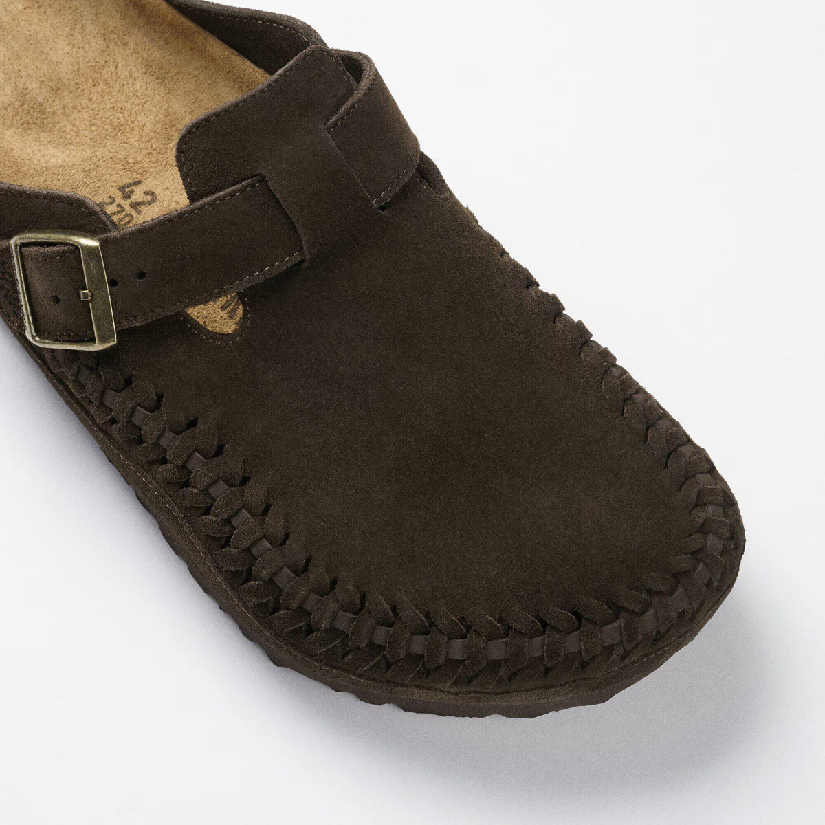 Boston Plaited Suede Leather Mocca