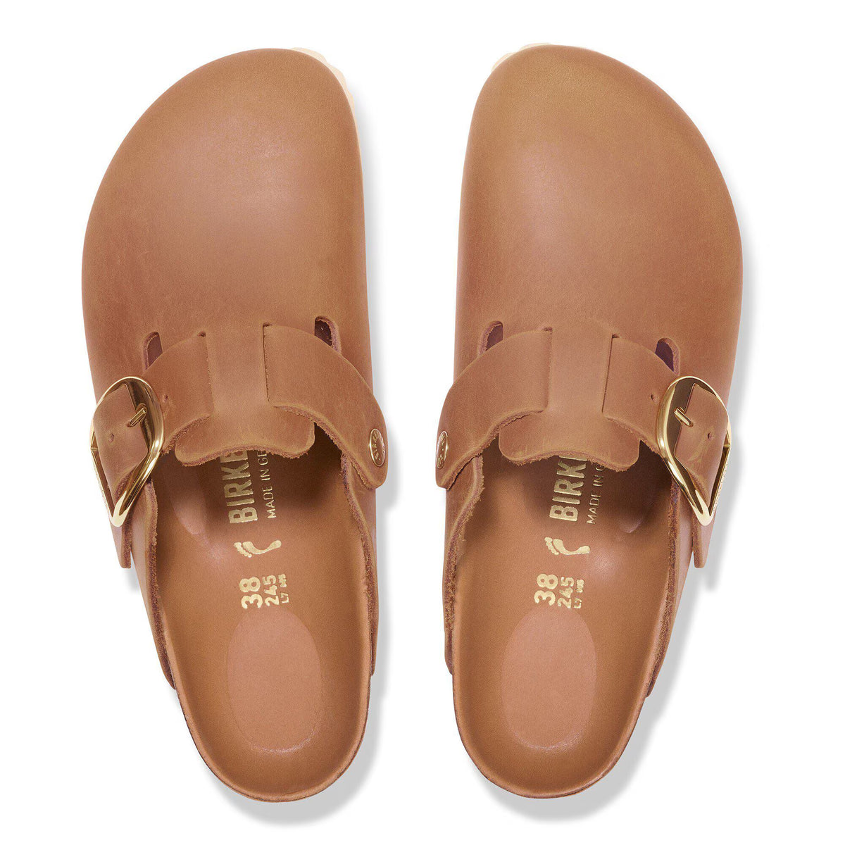 Boston Big Buckle Natural Leather Oiled