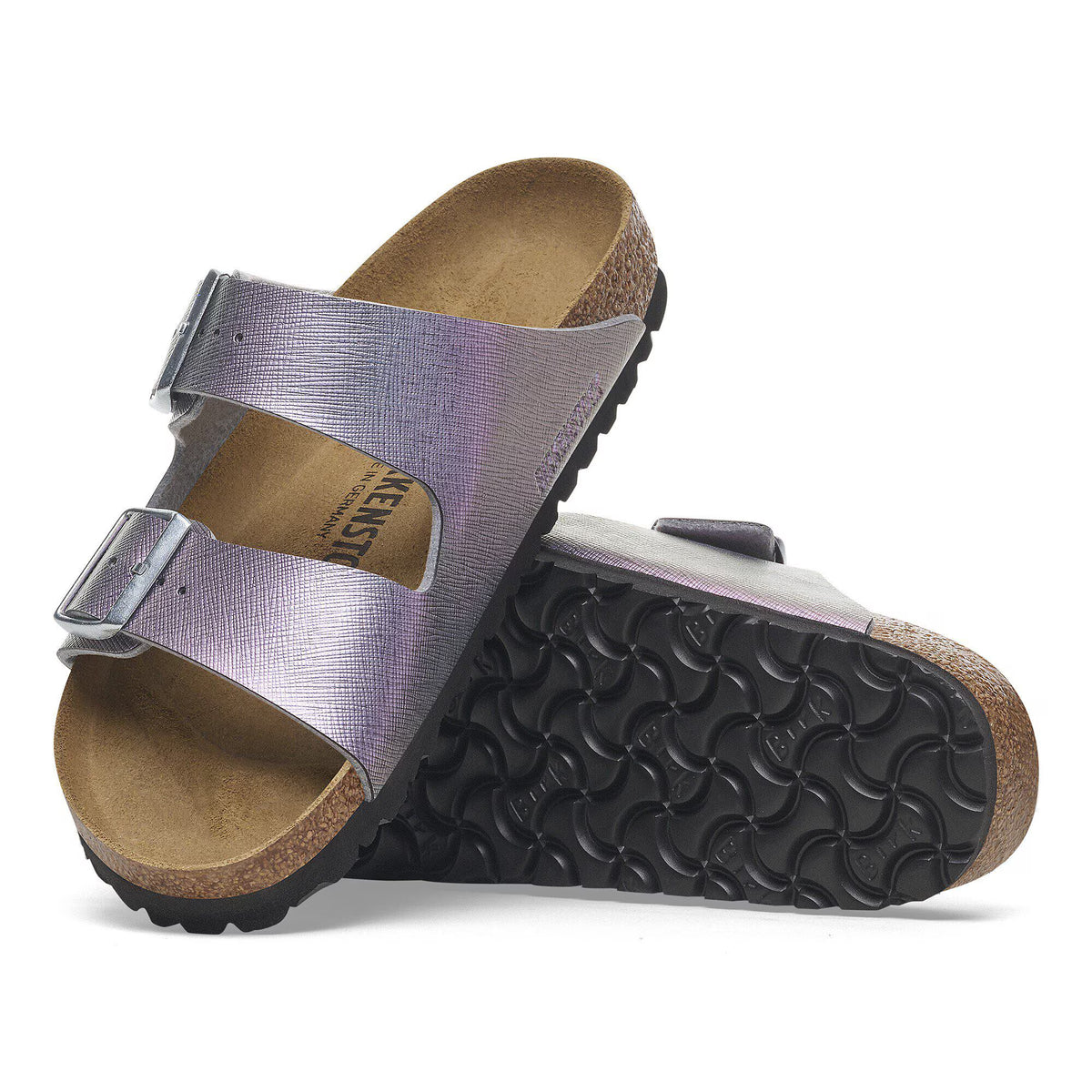 Arizona Birko-Flor Embossed Saffiano Iridescent Viola