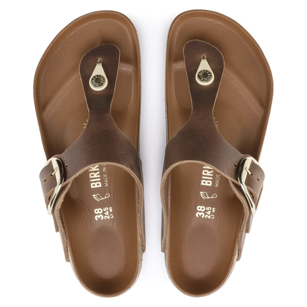 Gizeh Big Buckle Natural Leather Oiled