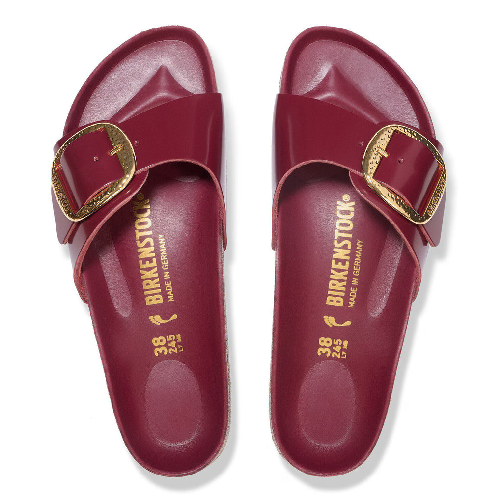 Madrid Big Buckle Natural Leather Patent