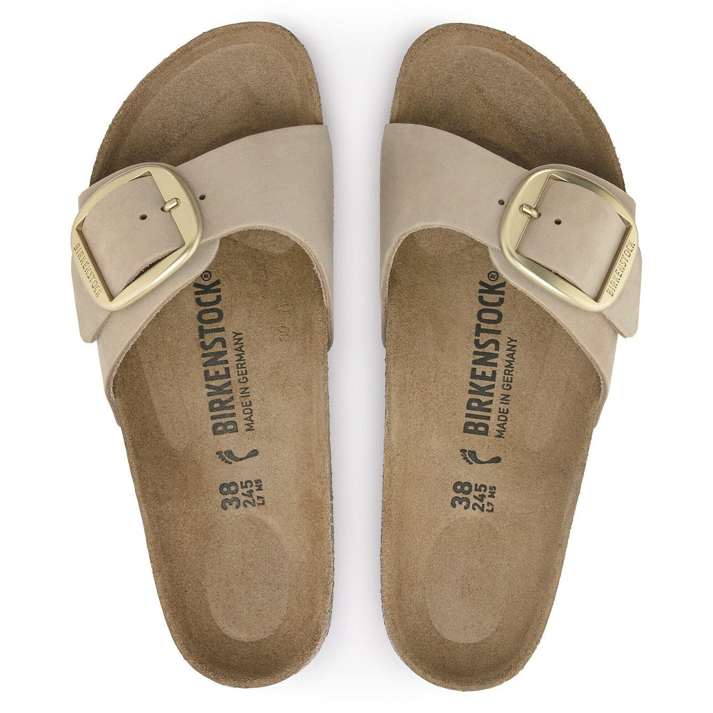 Madrid Big Buckle Natural Leather Nubuck