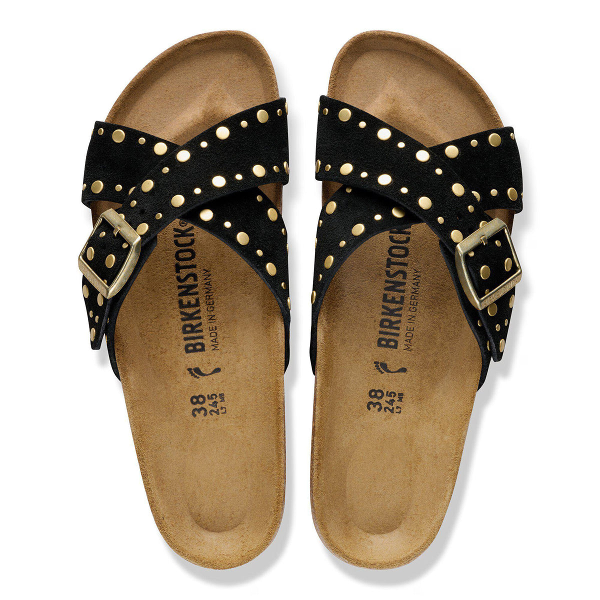 Siena Rivet Border Suede Leather