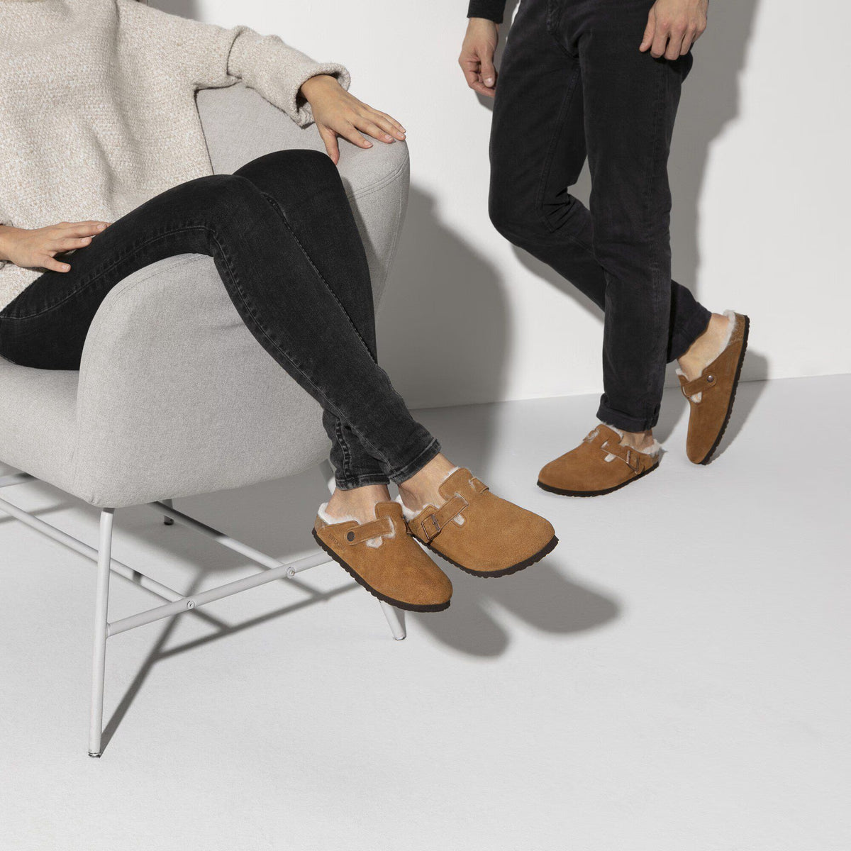 Boston Shearling Suede Leather