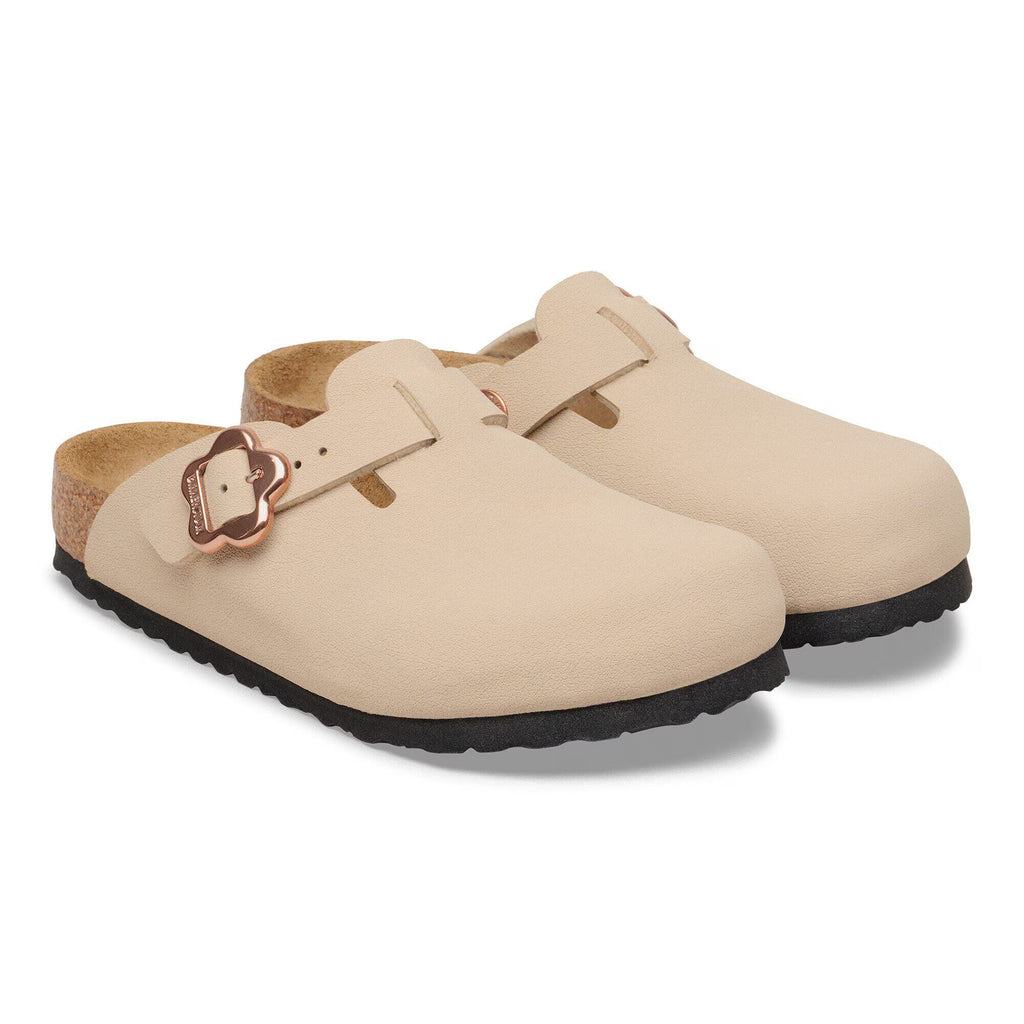 Boston Flower Buckle Kids Birko-Flor Nubuk