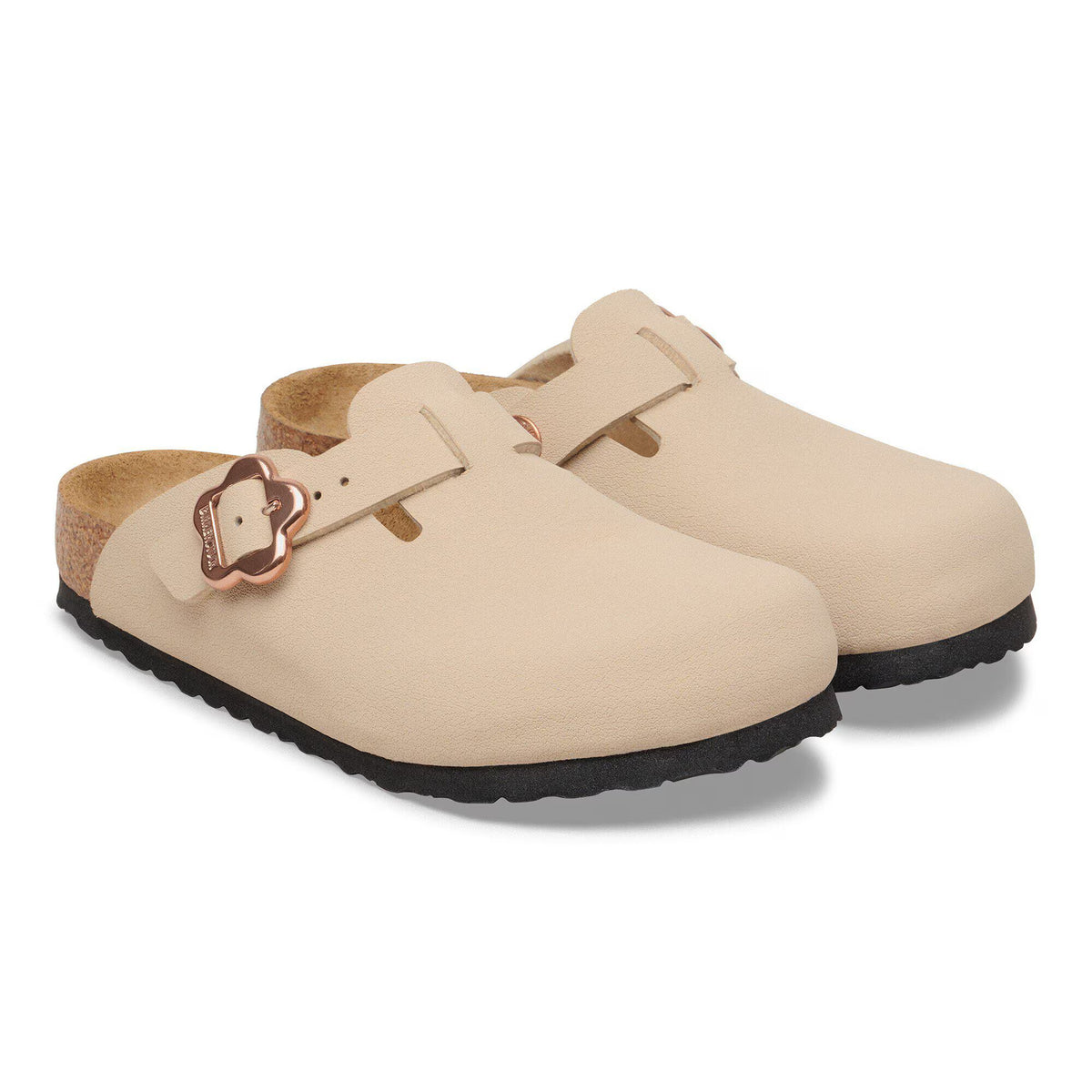 Boston Flower Buckle Kids Birko-Flor Nubuk