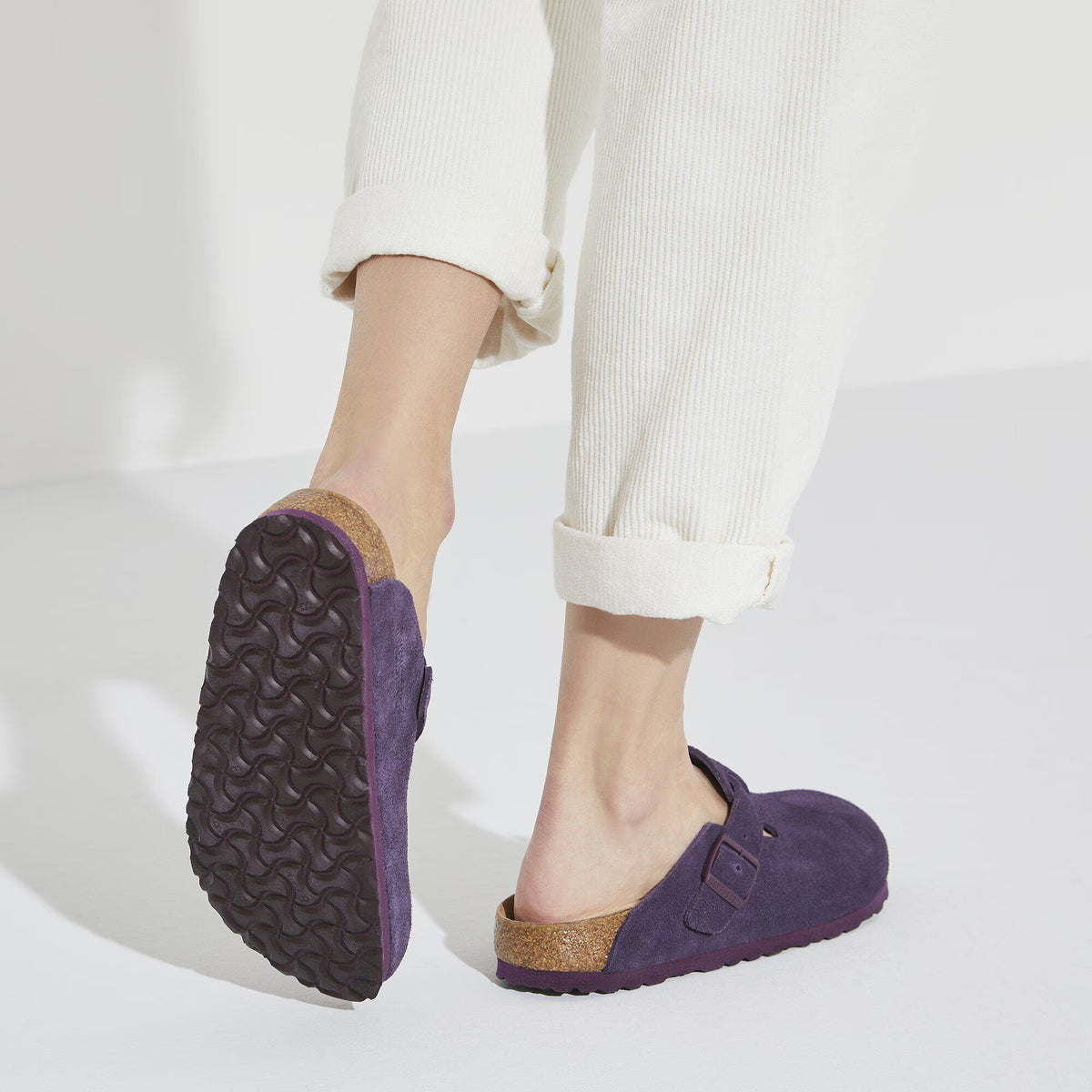Boston Soft Footbed Suede Leather Wine