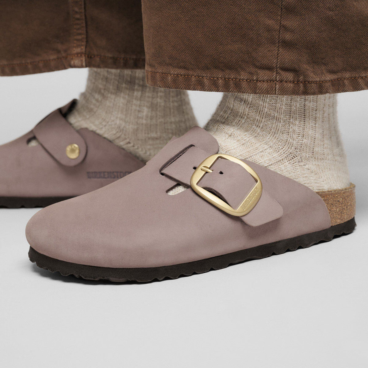 Boston Big Buckle Nubuk Leather