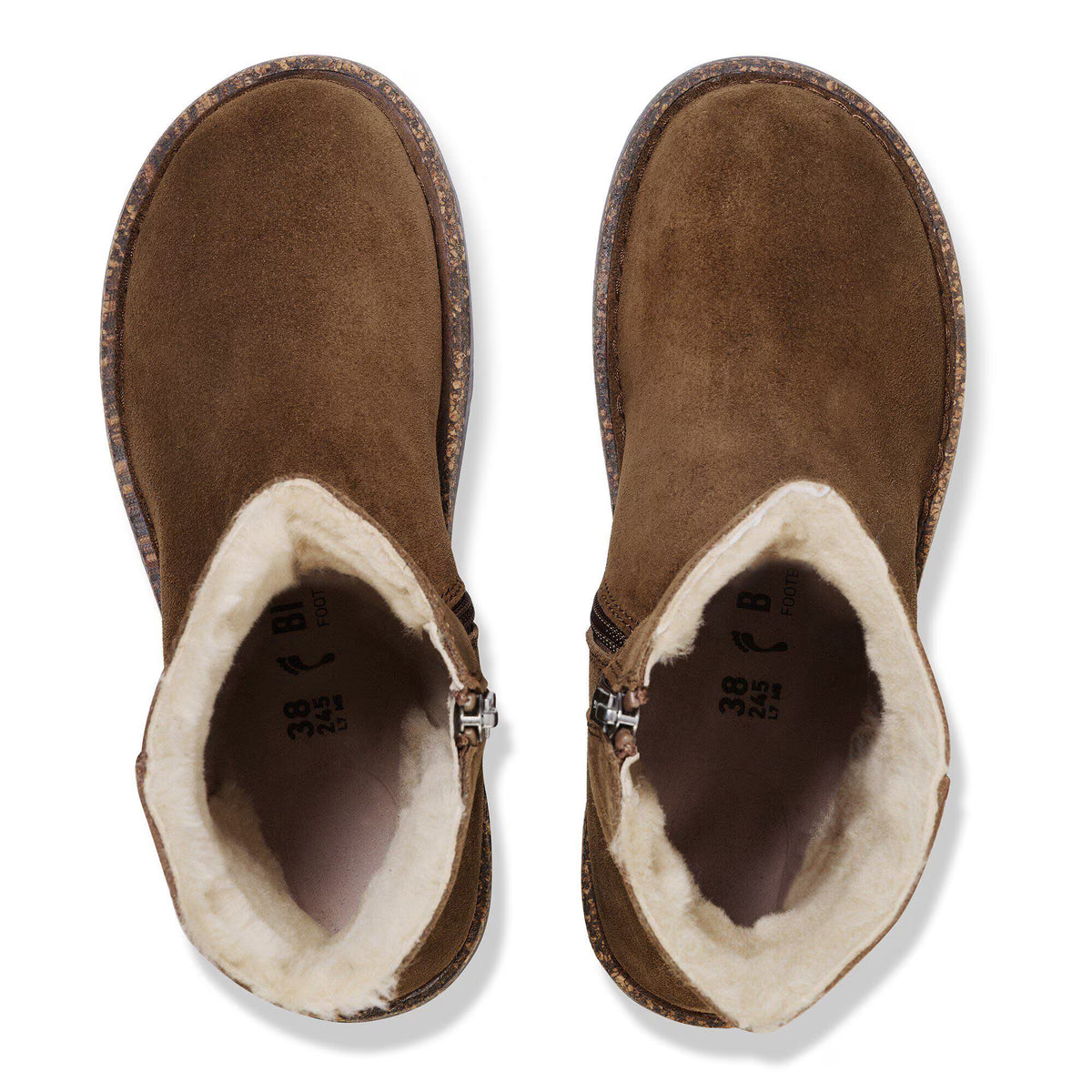 Uppsala Zip Shearling Suede Leather