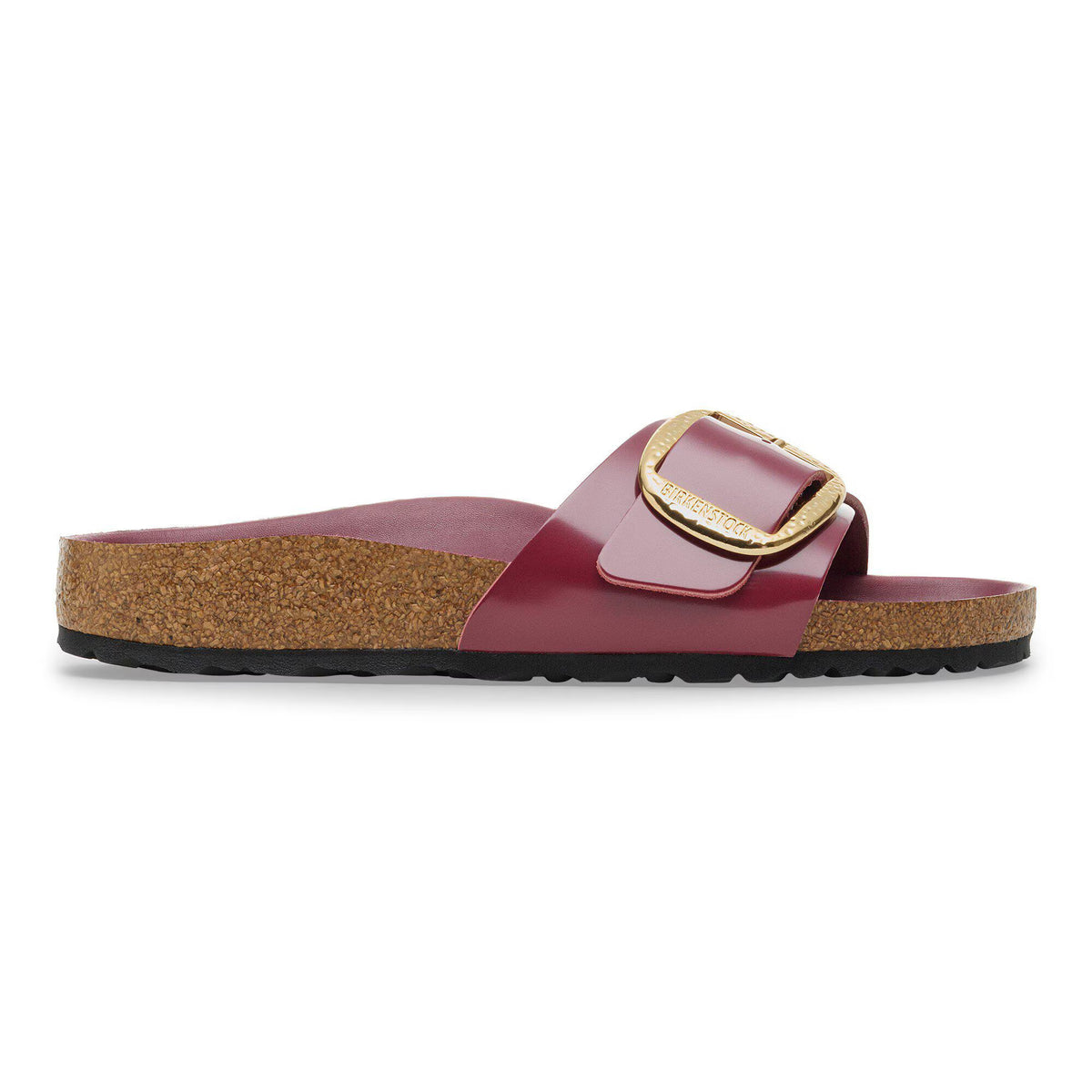 Madrid Big Buckle Natural Leather Patent
