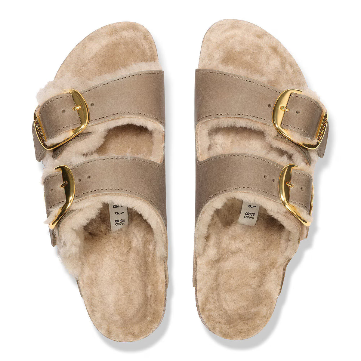 Arizona Big Buckle Shearling Natural Leather Oiled