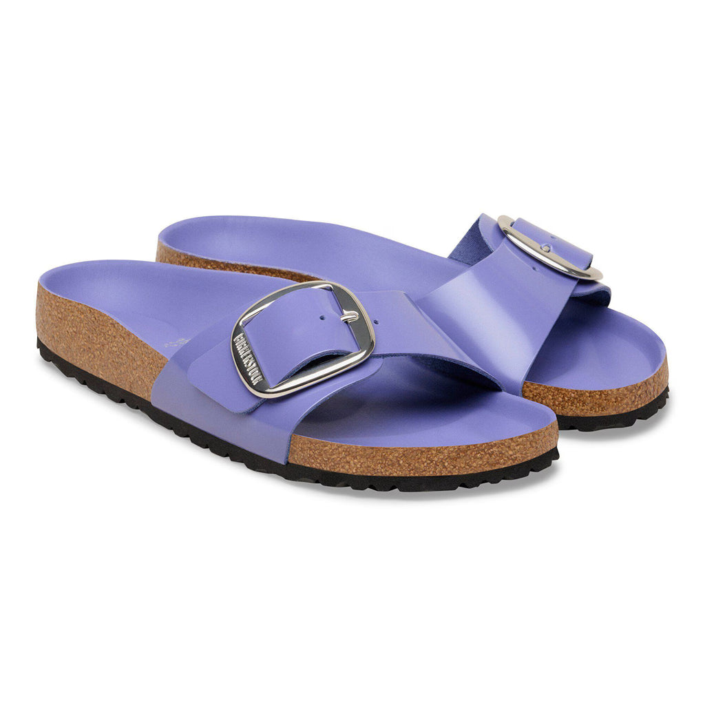 Madrid Big Buckle Natural Leather Patent