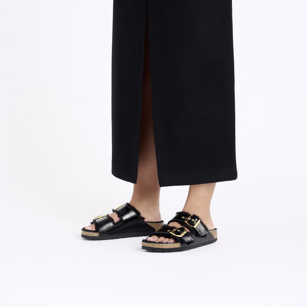 Arizona Shearling Eyelets Patent Leather