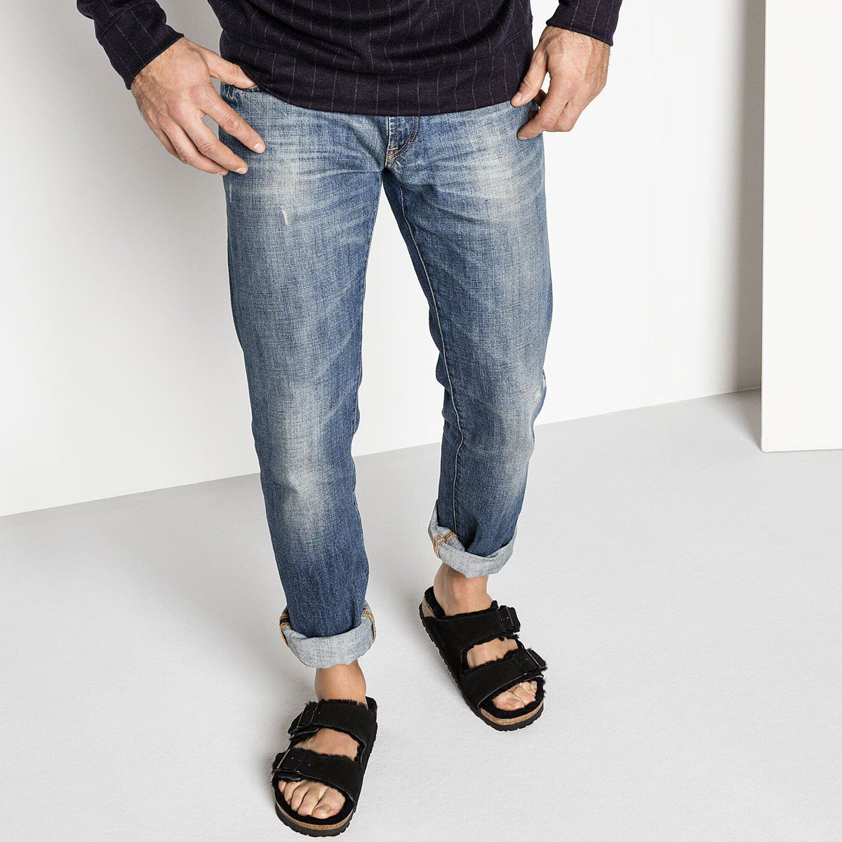 Arizona Shearling Suede Leather