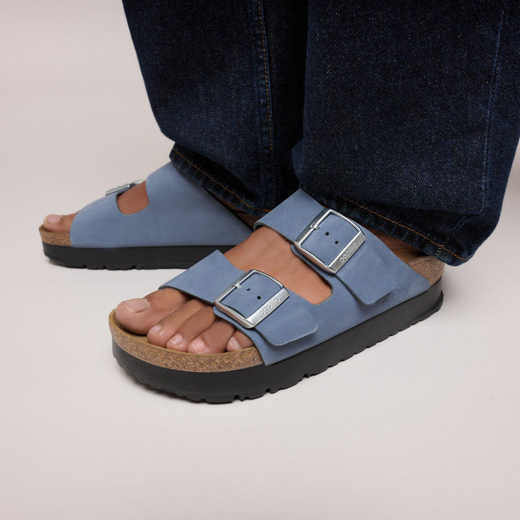 Arizona PAP Flex Platform Nubuk Leather Stone Blue