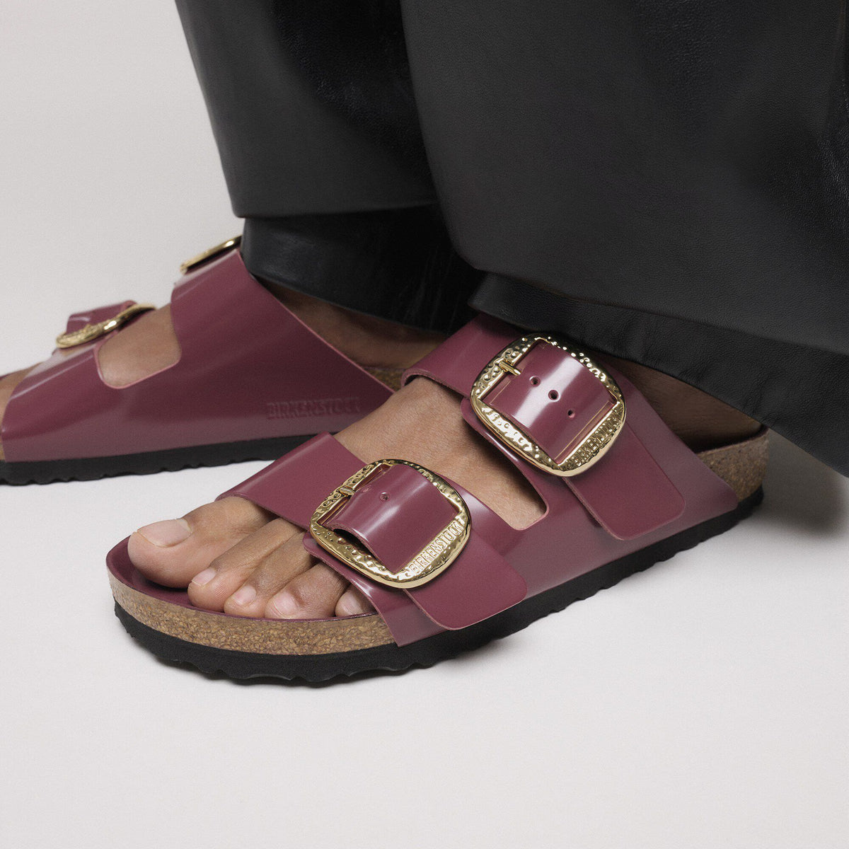Arizona Big Buckle Natural Leather Patent