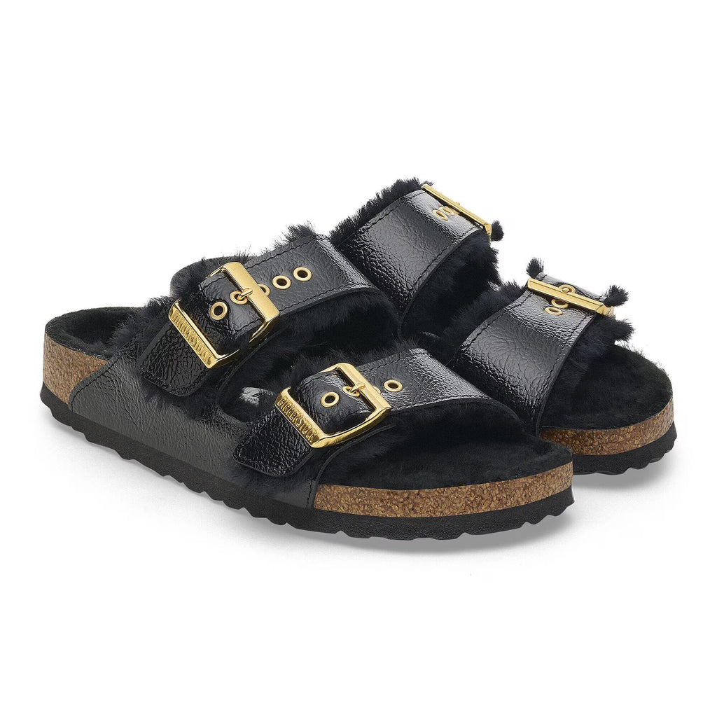 Arizona Shearling Eyelets Patent Leather