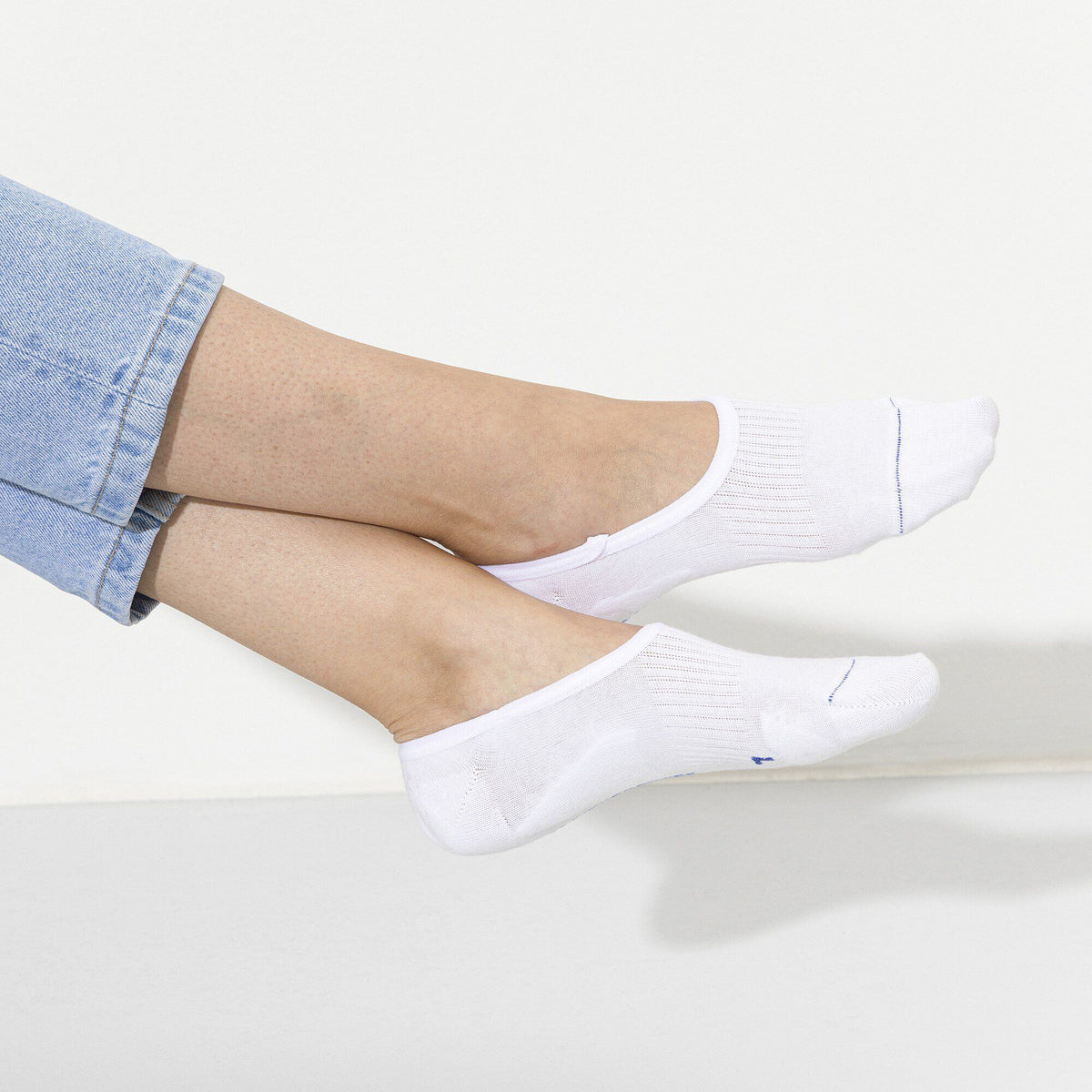 Cotton Sole Invisible Women Cotton/Polyamid/Elastane White