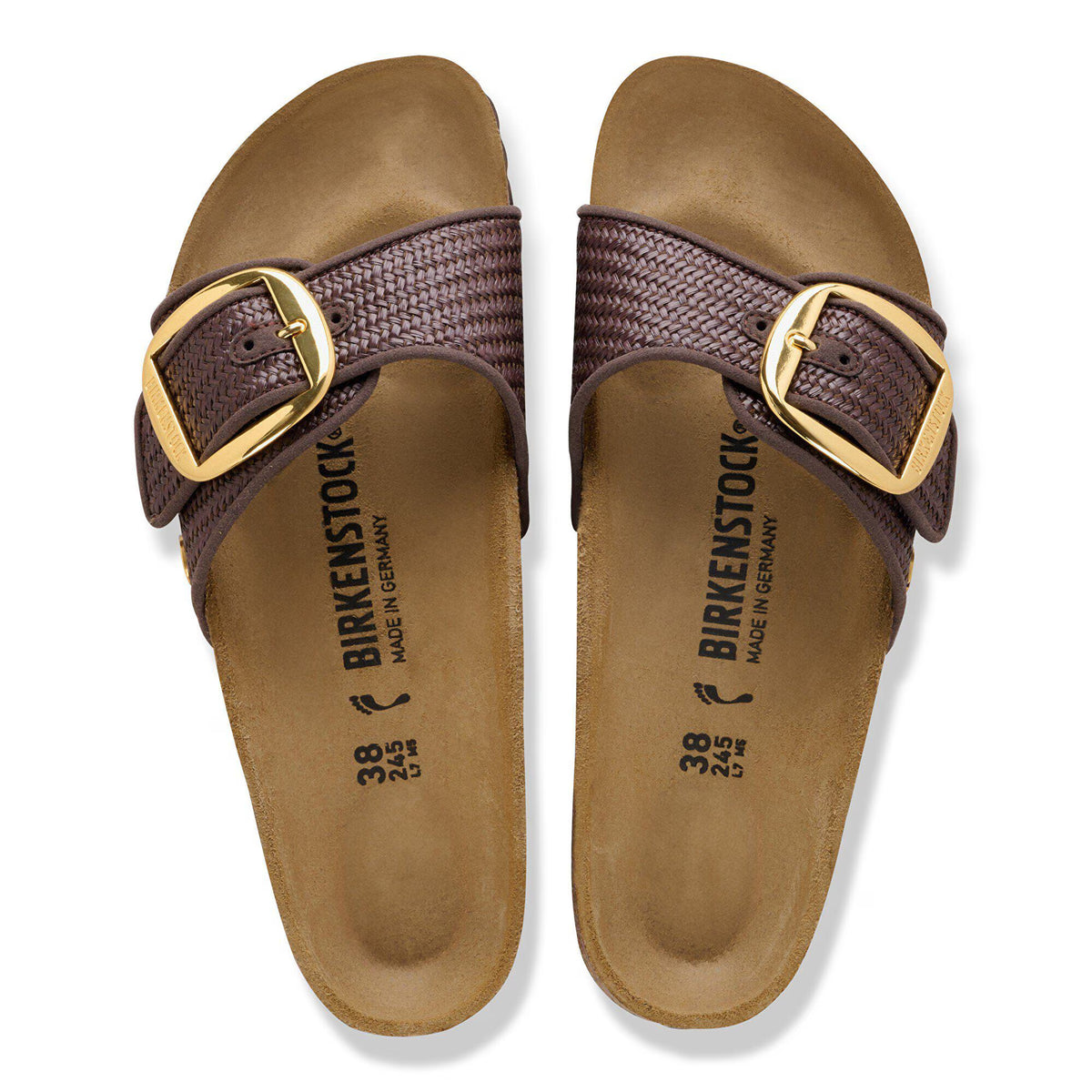 Madrid Big Buckle Raffia Textile
