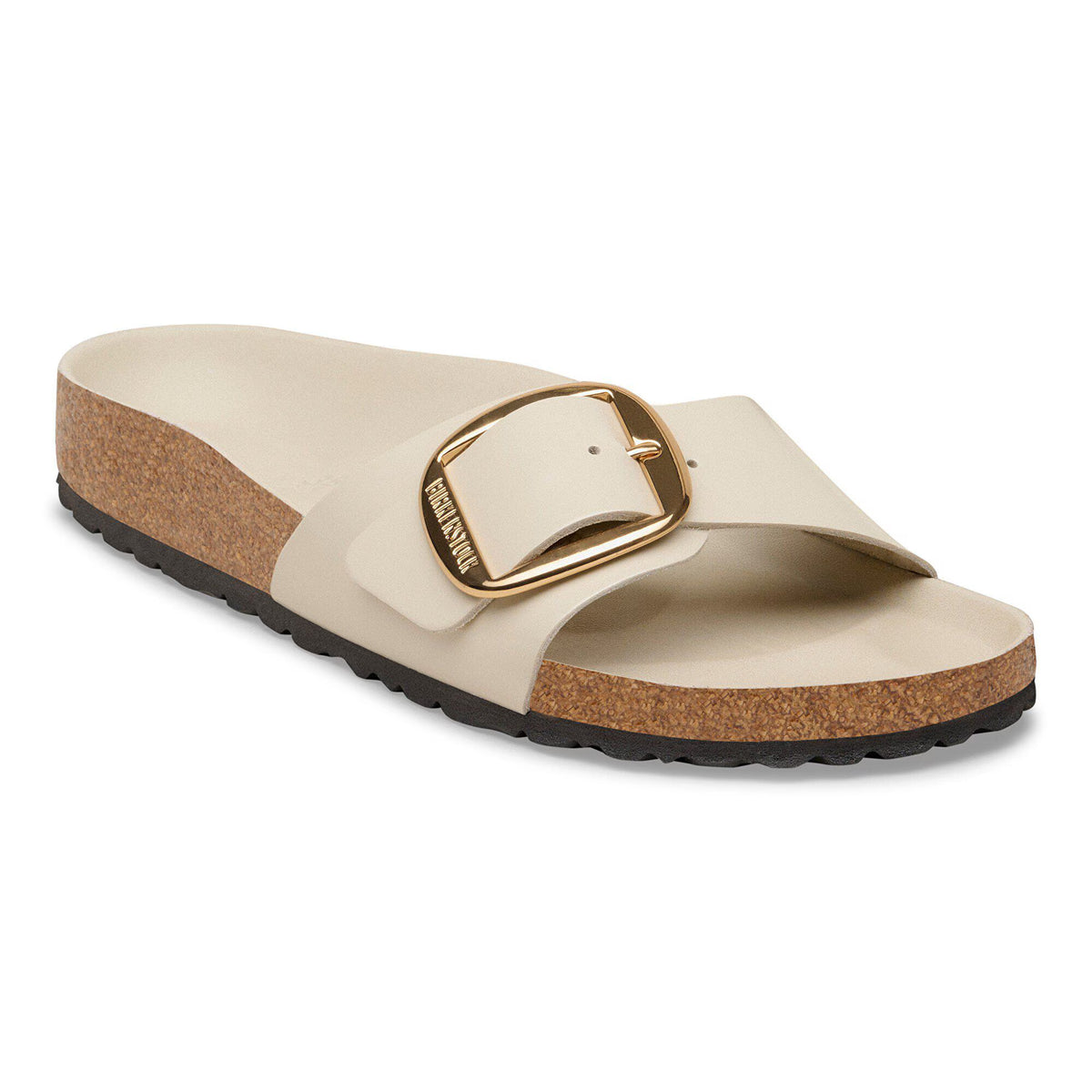 Madrid Big Buckle Natural Leather Patent
