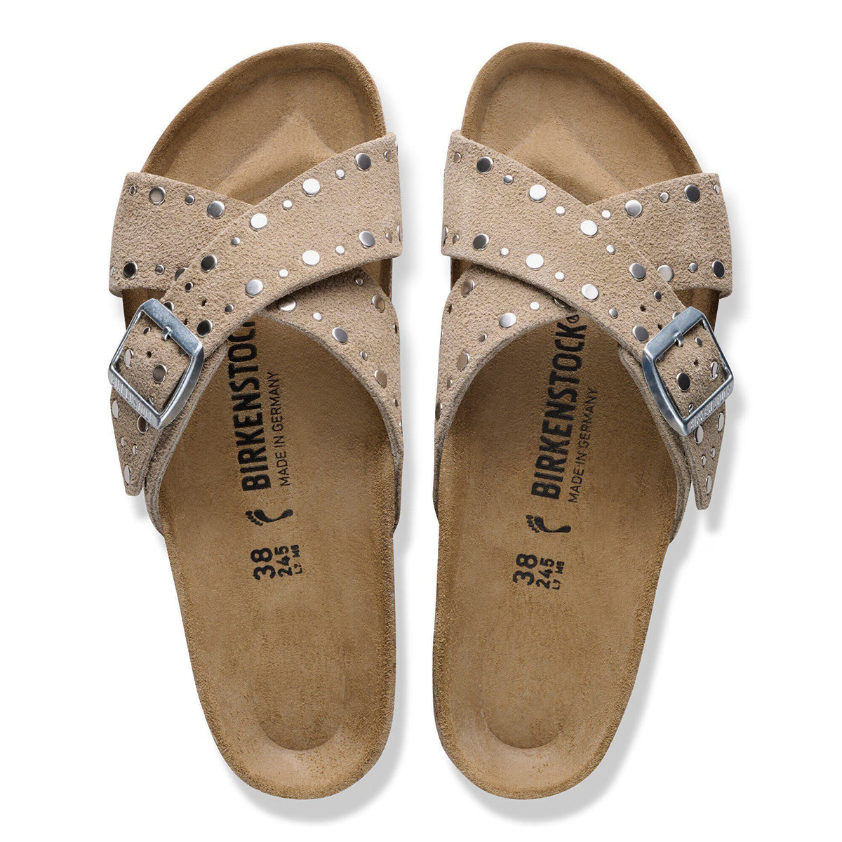 Siena Rivet Border Suede Leather