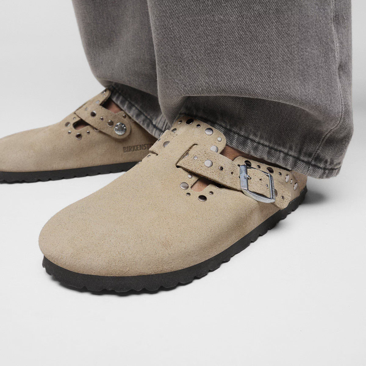 Boston Rivet Suede Leather