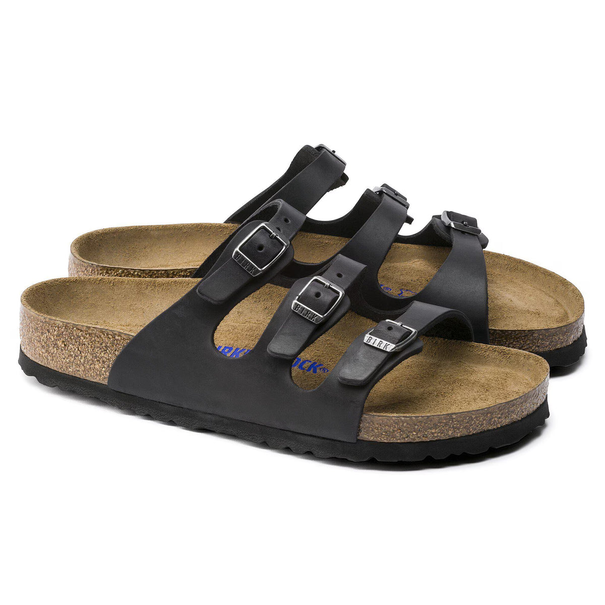 Florida Soft Footbed Natural Leather Oiled Black